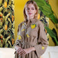 Brown Dress With Lemon Print